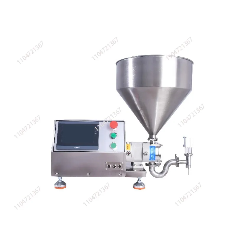 Semi-automatic servo rotor pump electric mixing chili sauce filling machine quantitative pump