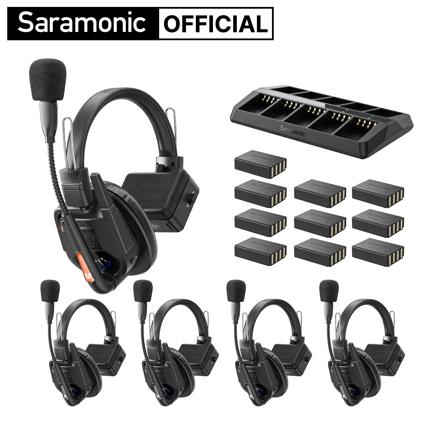 

Saramonic Witalk9 500m Full-duplex Wireless Intercom Headset System for Team Communication Filmmaking Stage Performances Sports