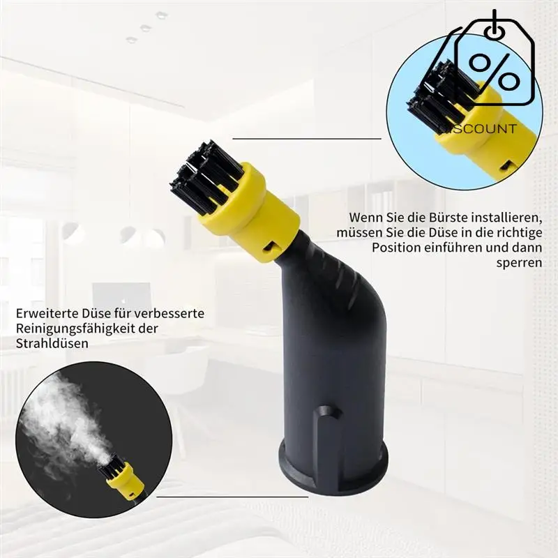 Accessories For Karcher Steam Cleaner SC1 SC2 SC3 SC4 SC5, Hand Nozzle Replacement Parts Set, Extended Nozzle-Y48A