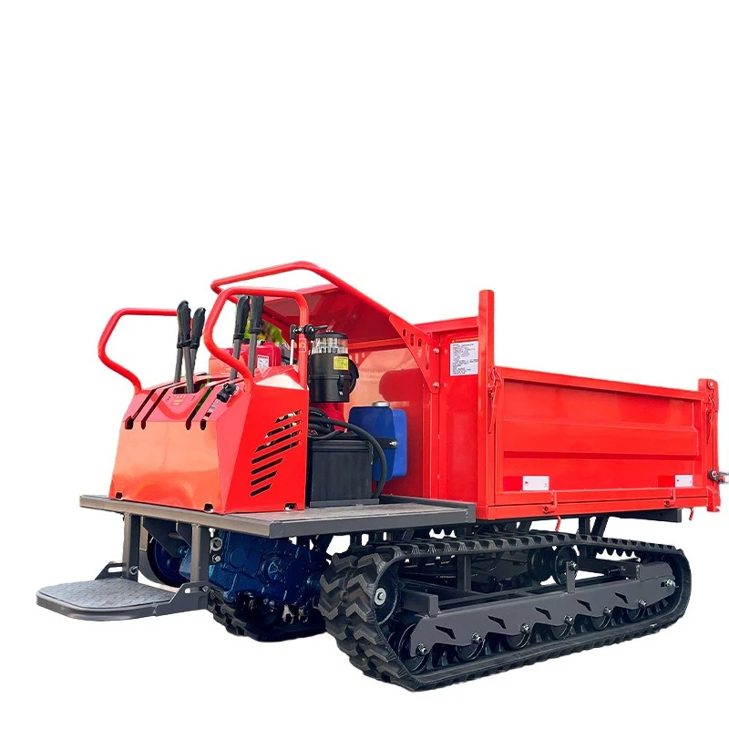 Small mountain crawler truck, walk-behind agricultural dump truck, crawler truck, orchard all-terrain tractor