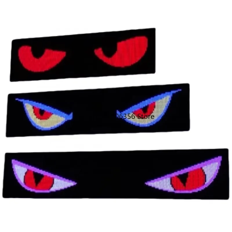 for RGB Full Color Flexible Light Emitting Diode Screen Truck App Programmable Text Eye Animation Flexible Light Emitting Diode