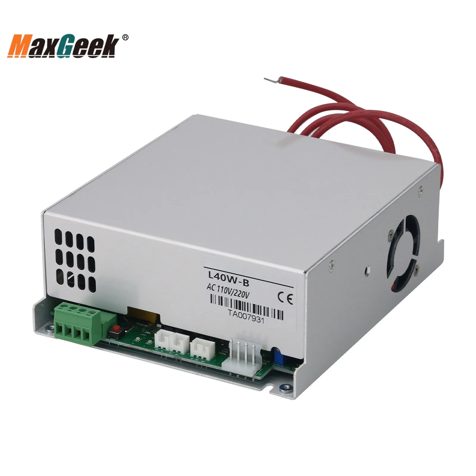 Maxgeek L40W-B 40W CO2 Laser Power Supply AC110V/220V Perfect for CO2 Laser Tube Engraving/Cutting Machine