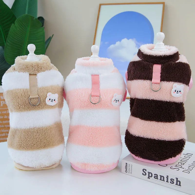 

Dog Clothes Winter Short Sleeve Clothing Fleece Hoodies Pullover Coat For Small Dogs Shih Tzu Chiwawa Puppy Sweatshirt Costumes