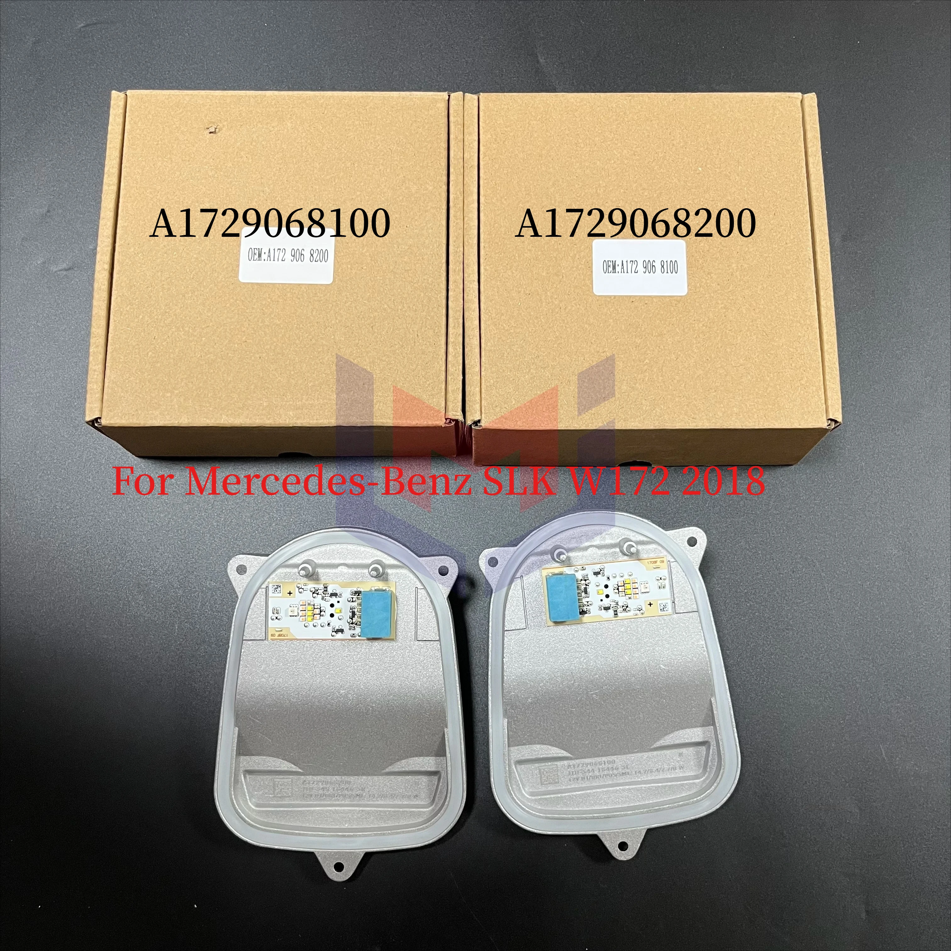 

White LED Module Daytime Running Light DRL Headlight A1729068100 A1729068200 For Mercedes-Benz SLK W172 2018 Repair Replacement