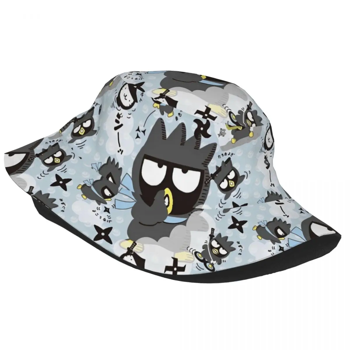 Vocation Getaway Headwear Sanrio Badtz Maru Outfits Bucket Hats Kawaii Girls Sun Bob Hats