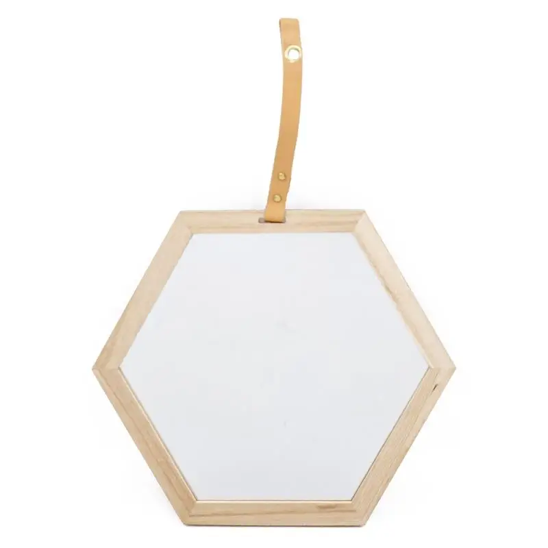 

Harlan Hexagon Mirror 16x14 Inch Decorative Wall Accent, Modern Multifunctional Design for Home décors
