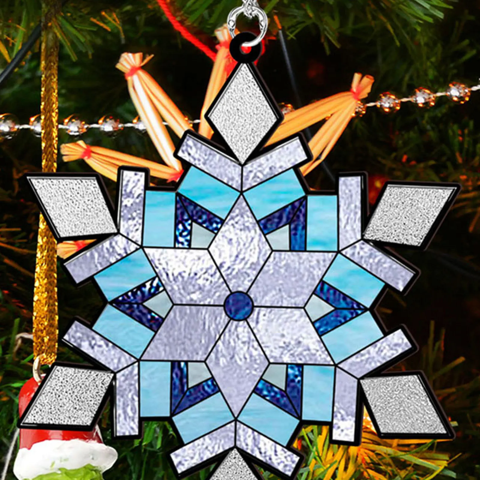 

Christmas Snowflake Pendant Acrylic Hanging Ornament Home Decor Holiday Party Supplies Xmas Decoration Snowflake Ornaments