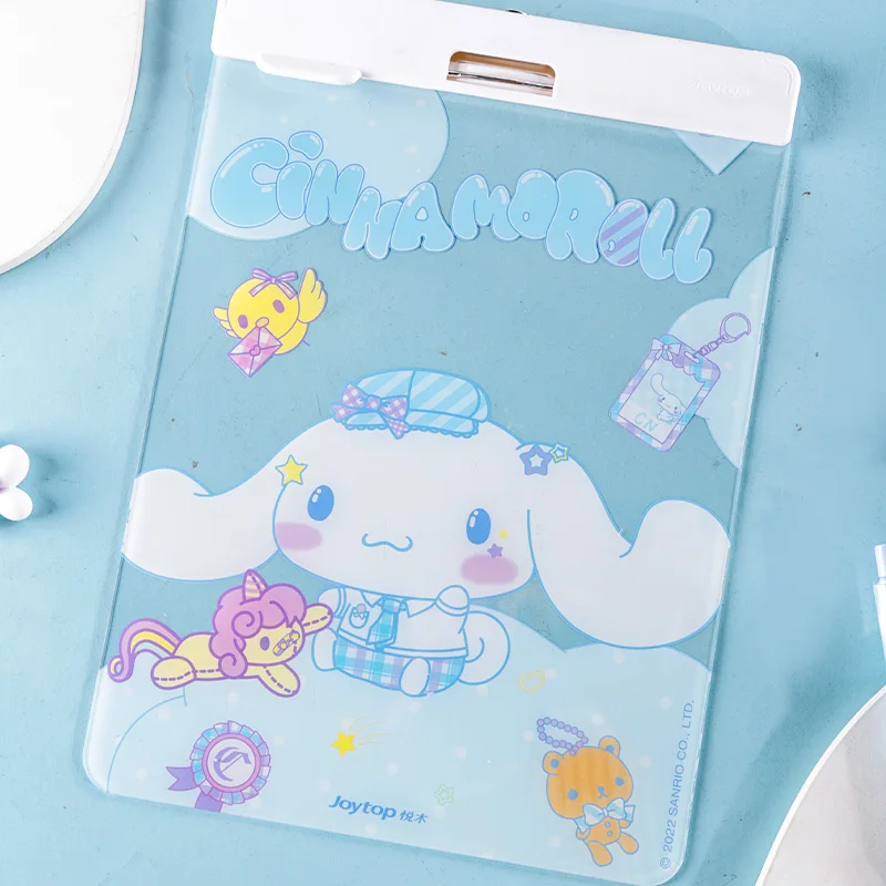 حافظة من الأكريليك الشفاف من كارتون سانريو مقاس A4، كتابة محمولة قوية ليس من السهل كسر اللوازم المدرسية لحافظة الطلاب