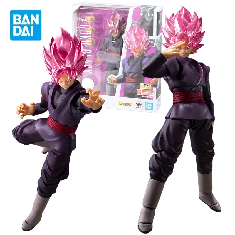 

Bandai SHF Goku Black Super Saiyan Rose Rerelease Edition Action Figures Dragon Ball SUPER Anime Model Kit Toys for Boys