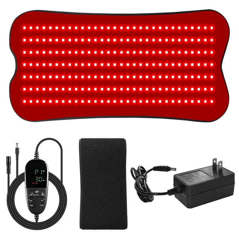 660nm 850nm الأحمر إضاءة بالأشعة تحت الحمراء العلاج الوسادة 210 قطعة LED حبة الضوء الأحمر حزام الجمال جهاز للجسم الظهر الركبة الأيدي قدم الإغاثة