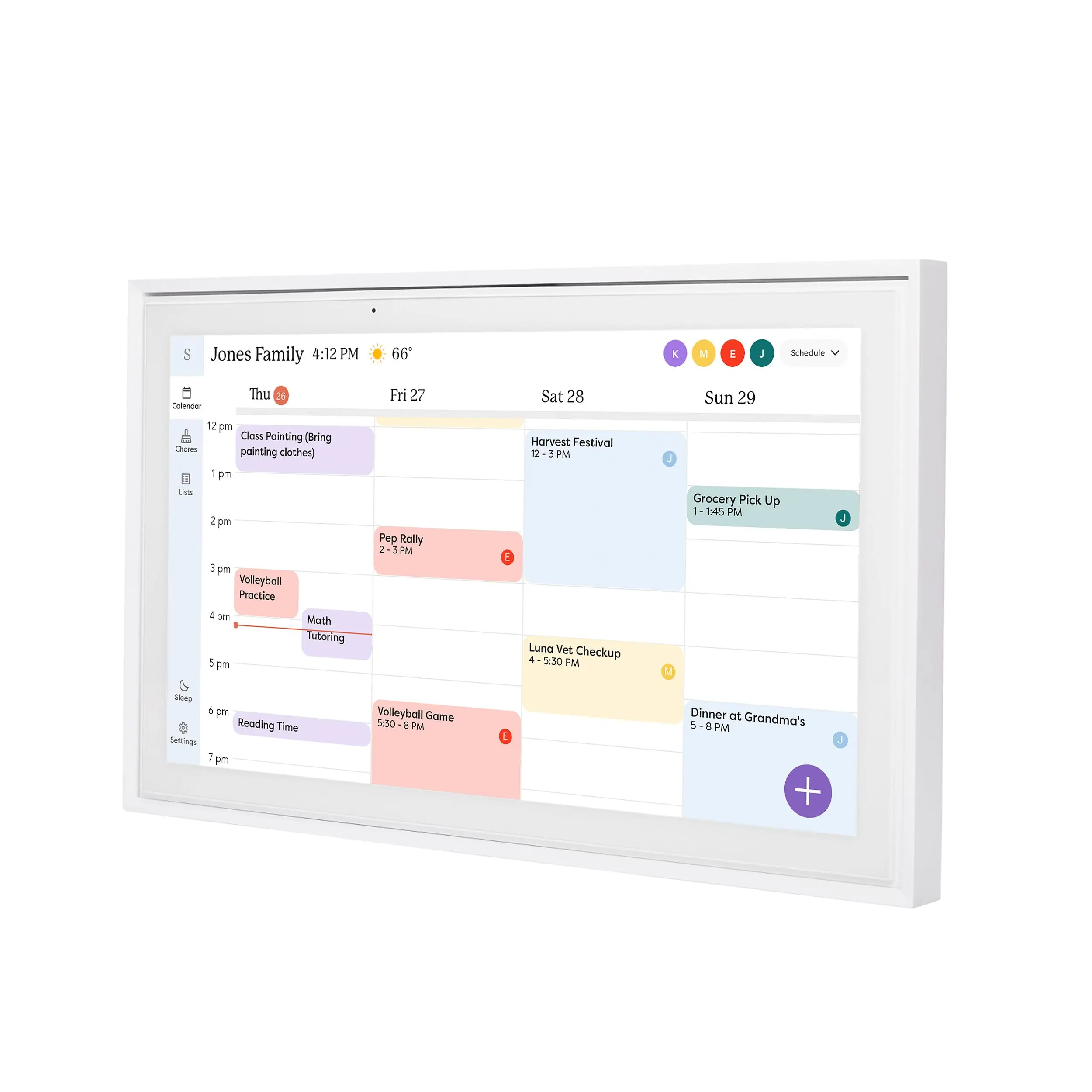 

Custom White Android Digital Calendar Chore Chart Touch Screen Display Family Schedules Weekly Planner Online Smart Calendar