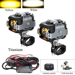 Motorcycle LED Headlights spotlight Fog Lights Dual colour For BMW R1250GS ADV F800GS R 1250 GS Yamaha MT07 Auxiliary Fog Lamp .