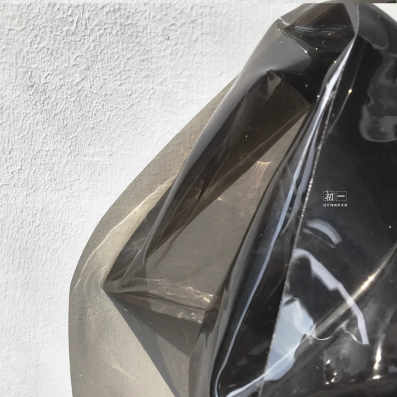 Haze Black Liquid Jelly Film TPU Fabric Transparent Environmental Protection Plastic Raincoat Waterproof Material Cloth 50x124cm