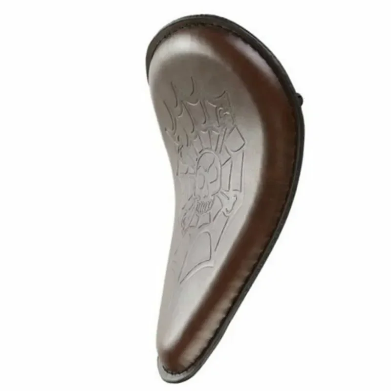 

Коричневое кожаное сиденье с черепом для винтажного велосипеда Harley Honda Triumph BMW Chopper