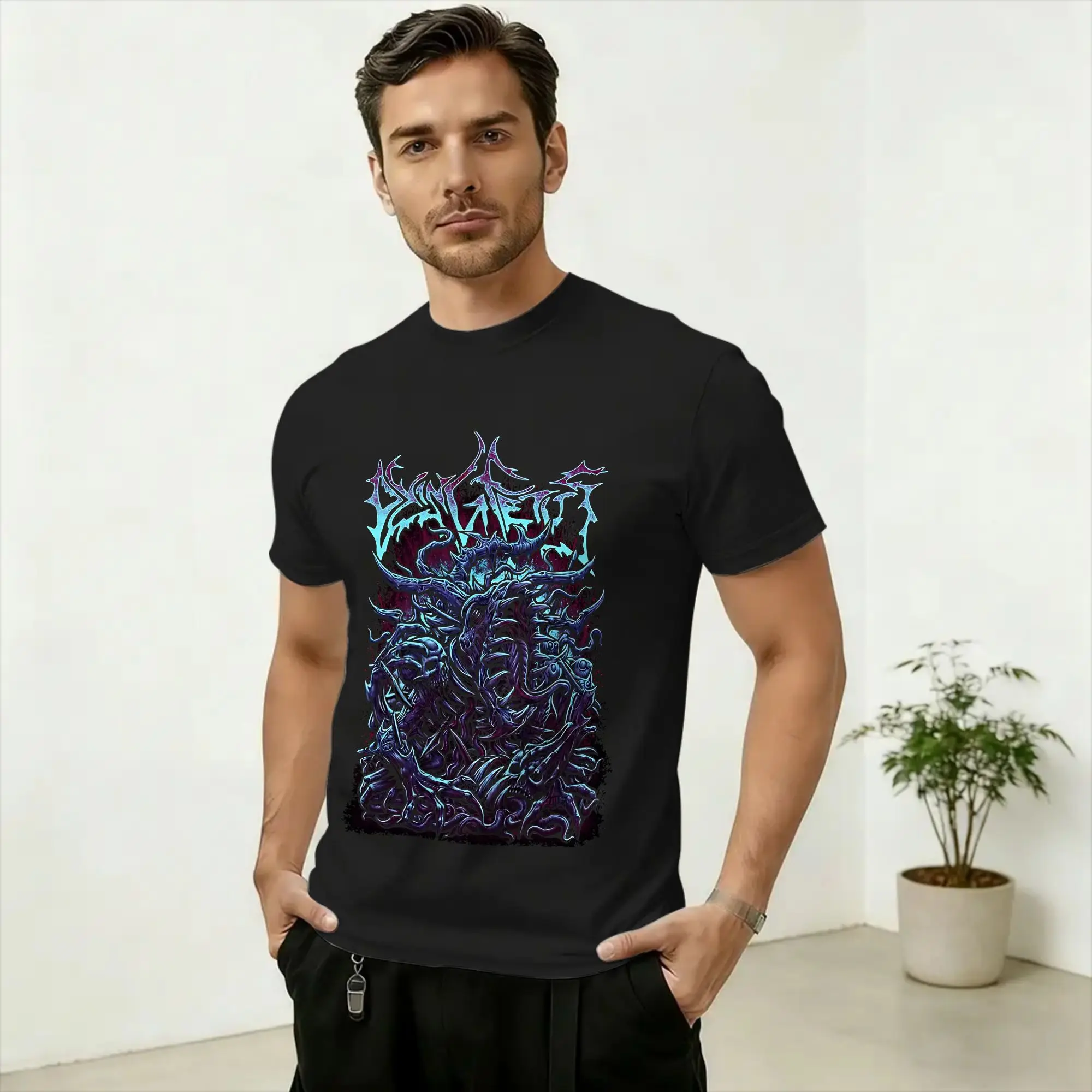 Men Dying Fetus T Shirt  100% Cotton Tops Unique Short Sleeve Crewneck Tees Graphic Printed T-Shirt