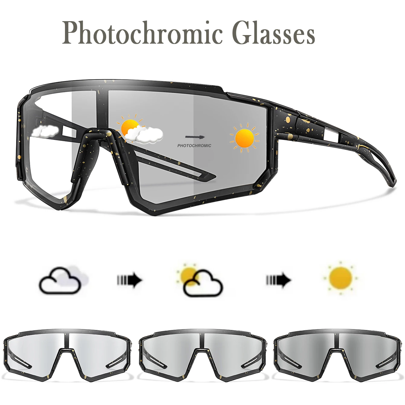 Photochrome Brille Radfahren Mode Sonnenbrillen Männer Frauen Outdoor Sport Mtb Fahrrad Brillen Platz Winddicht Klassische Brille