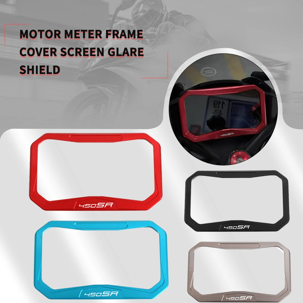 

2024 New Motorcycle CNC Meter Frame Cover For CFMOTO 450SS 450SR SR450 2022 2023 Screen Glare Shield Instrument Display Guard