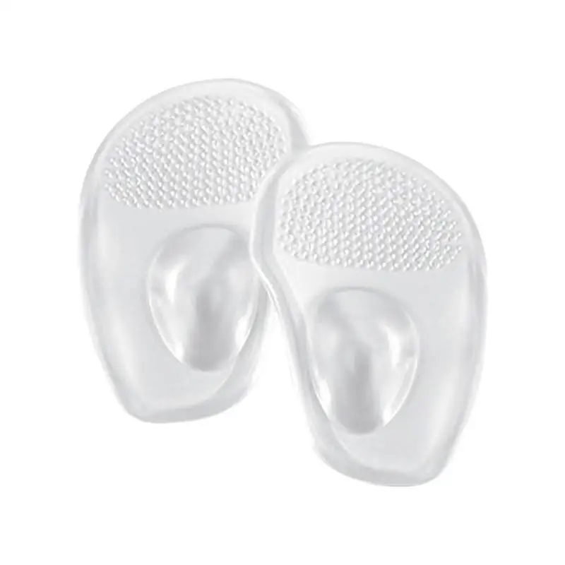 Clear Metatarsal Pads Shock-Proof Women Forefoot Pads Non-Sticky Foot Cushions Thin Foot Arch Pads for High Heels Boots Shoes