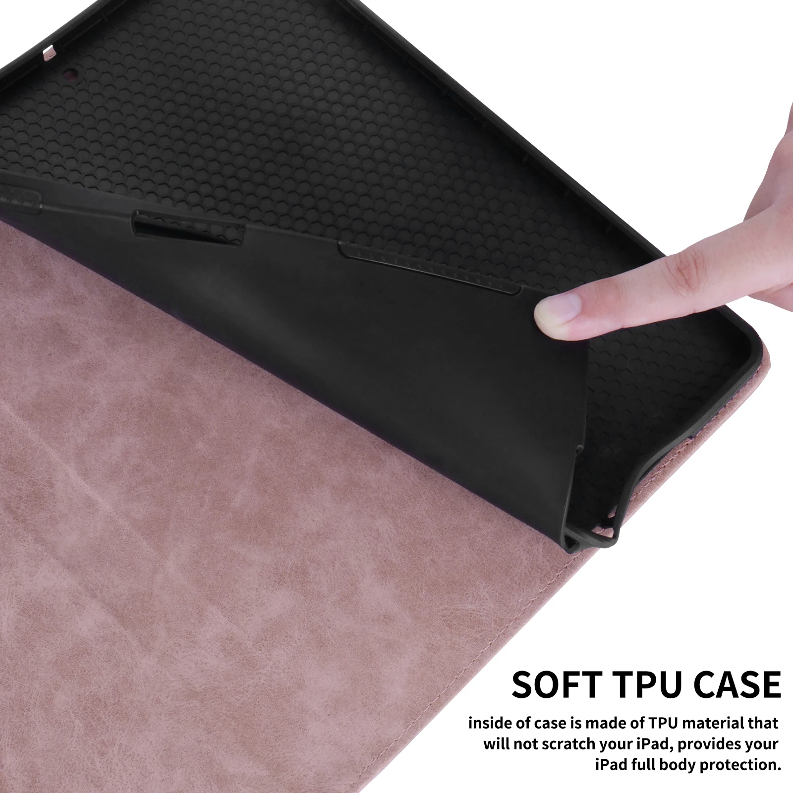 Custodia per tablet con trama di controllo per iPad Air 2024 2025 MINI 3 4 5 6 7 8 9 10a generazione Pro 10.9 10.2 11 12.9 13 pollici Cover in pelle
