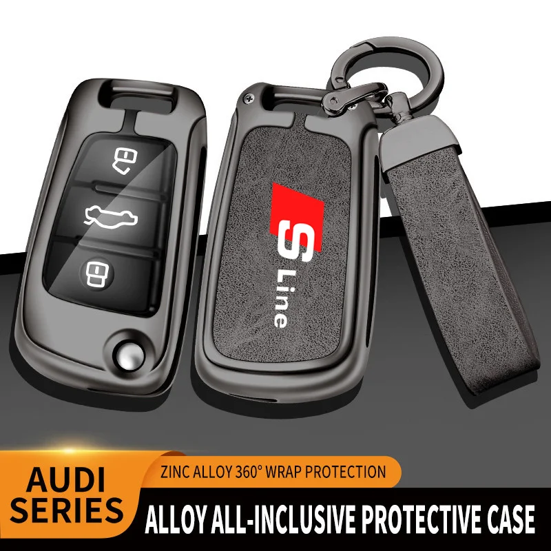 Car Remote Key Fob Case Cover Protect Shell for Audi Sline C6 R8 A1 A3 Q3 A4 A5 Q5 A6 A7 S6 B6 B7 B8 8P 8V 8L TT RS Accessories