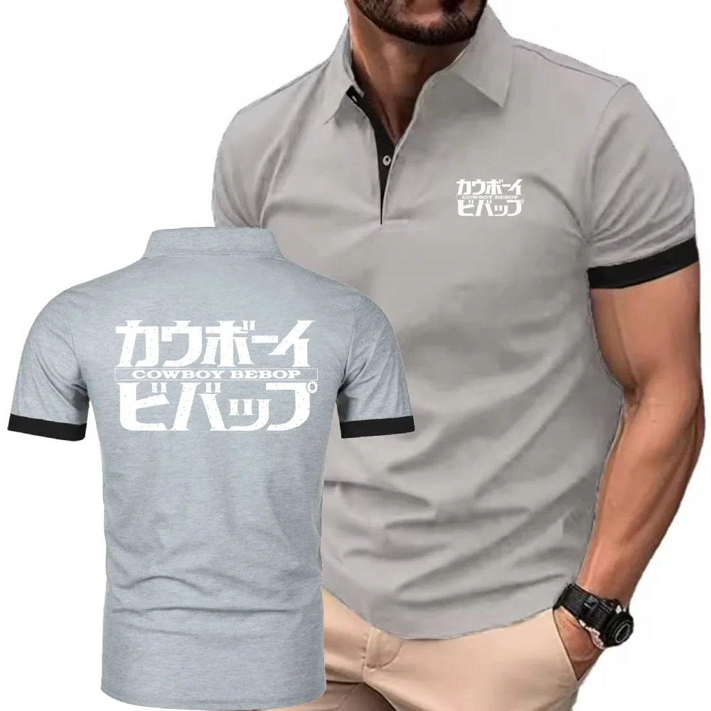 New polyester Summer Men's Casual Fashion Polo Shirt Breathablend comfortable top Breathable sports men's polo Mens y2k clothing