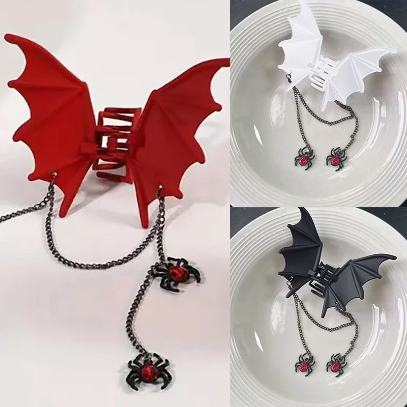 Halloween Lustige Haar Klaue Krabben Hai Clip Frauen Nette Fledermaus Haarnadel Haar Clips Kopfbedeckung Mädchen Einfache Haar Zubehör