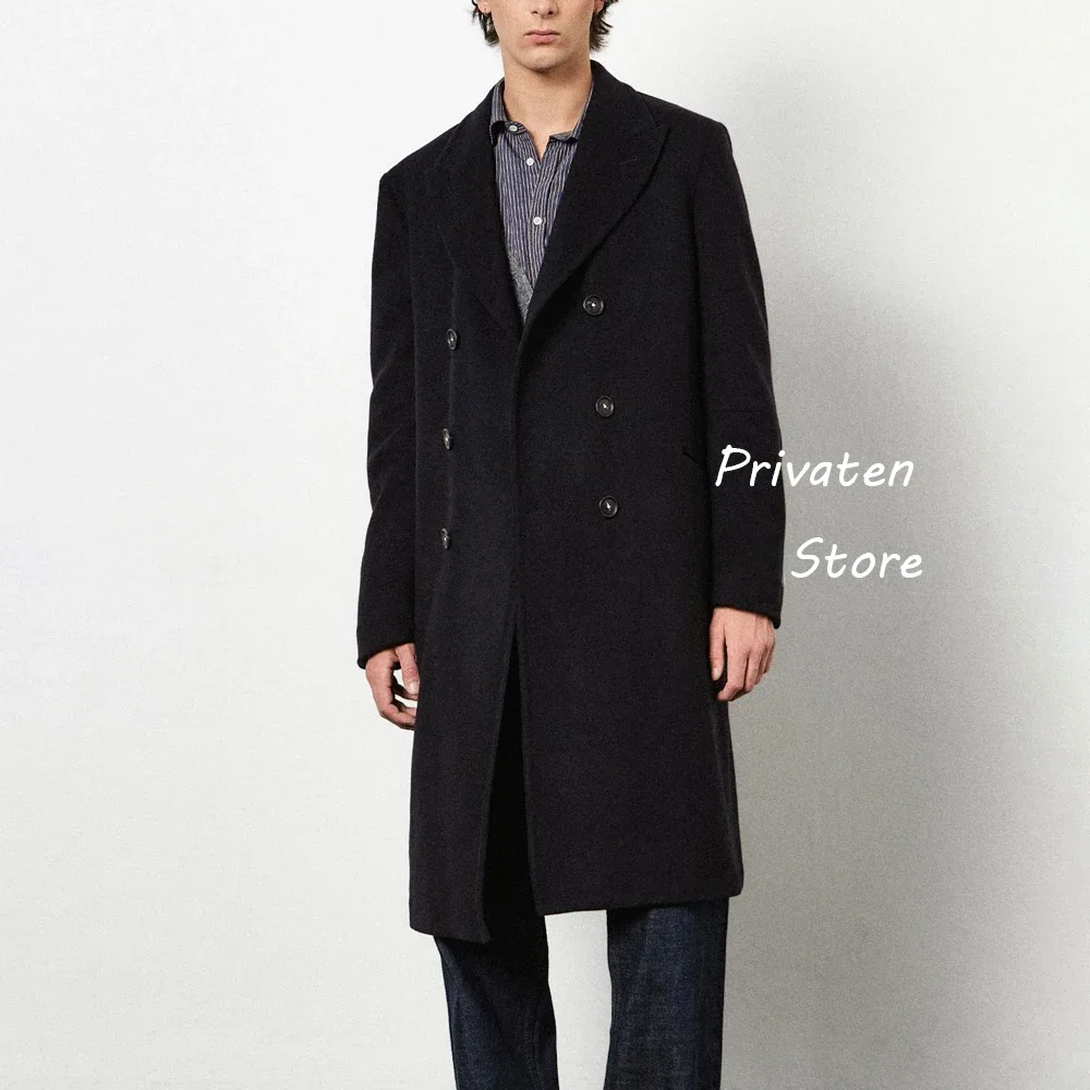 

Американское повседневное мужское шерстяное длинное пальто Новые куртки для костюма Мужские костюмы Формальная одежда Мужские элегантные мужские пальто Расширенный внешний вид