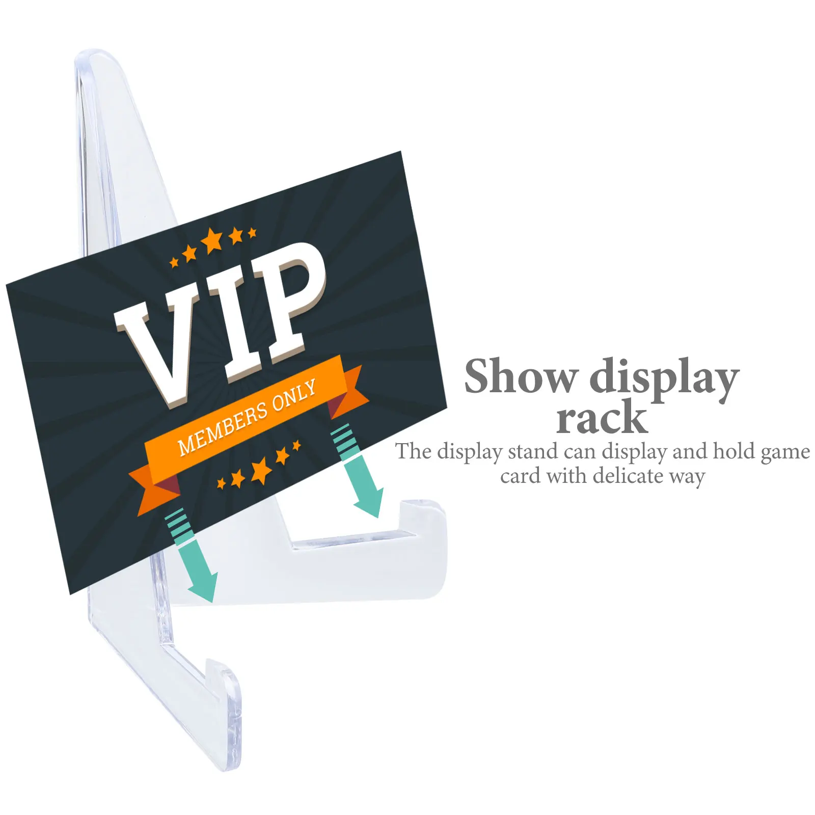 

10pcs Card Display Stand Clear Acrylic Easel For Game Cards Coins Photos Artwork Collection Display Organizer Rack Home Office