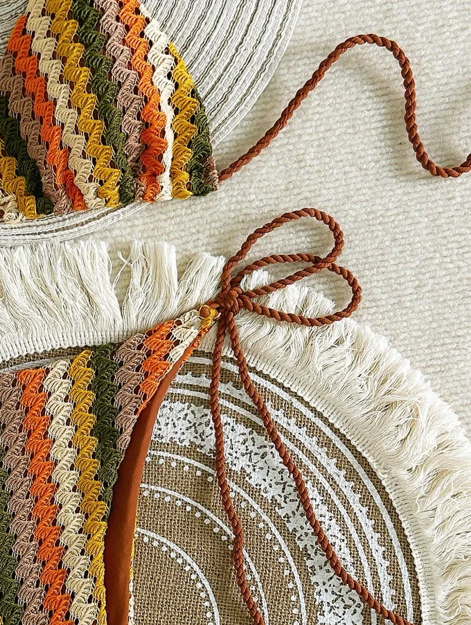 Para Praia Crochet Halter Bikini 2025 Knitted Bikini Women Swimwear Sexy Women Swimsuit Brazilian Biquini Bandage Bathing Suit