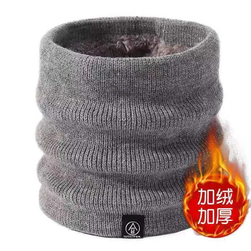 Scarf for both men and women, winter style with thick fleece and warmth, student neck cover, outdoor leisure cycling scarf