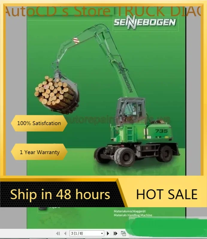 

AutoCD Sennebogen Полный комплект Руководство по магазине, электрической и гидравлической схеме