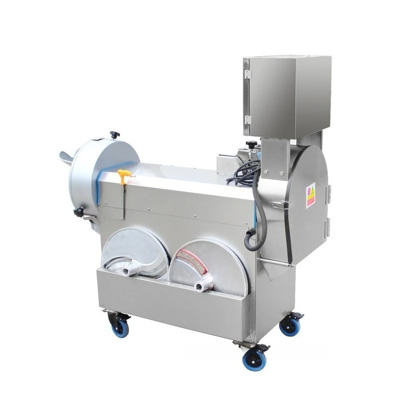 

Double-head variable frequency vegetable cutter, commercial canteen fully automatic multi-functional vegetable cutter