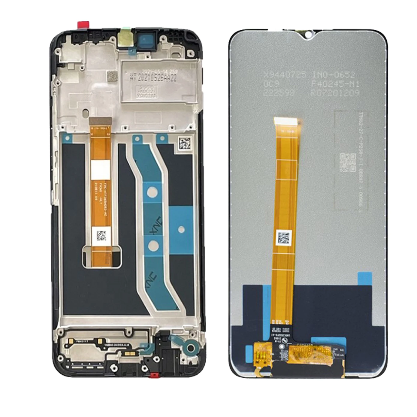 Wyświetlacz LCD 6.5 "dla Oppo Realme C21Y RMX3261 RMX3263 ekran dotykowy LCD dla Oppo realme-c21y wymiana LCD z ramką