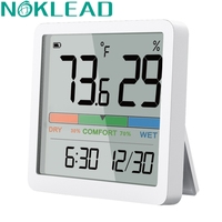 NOKLEAD Home Indoor Temperature Humidity Meter LCD Digital Thermometer Hygrometer Sensor Gauge Weather Station Smart Home 2023