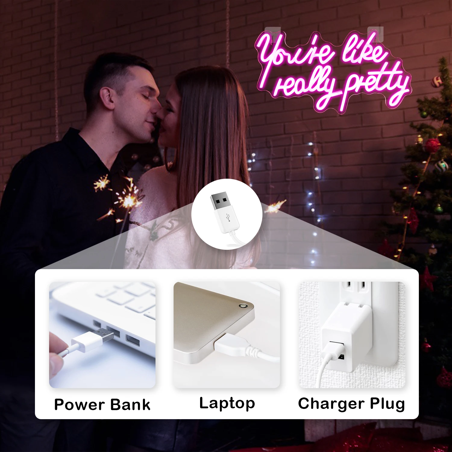 Sie sind wie wirklich hübsche Leucht reklamen rosa LED Neonlicht für Wand dekoration Hochzeit USB LED Leucht reklame für Schlafzimmer Home Party Licht