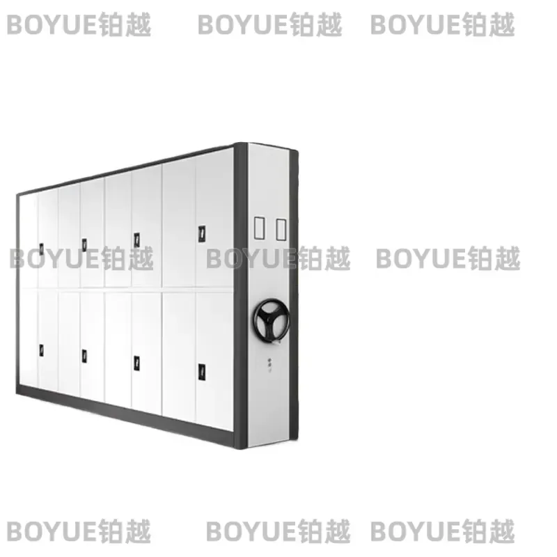 Mobile Electric Dense Rack Filing Cabinet with Lock for Financial Certificates and Data Storage Heavy Duty Archive Shelving