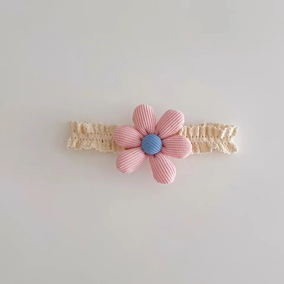 Cute Korean Flower Baby Headband Newborn Halogen Door Headband Baby 100-Day Decoration Hair Accessories Photo Props