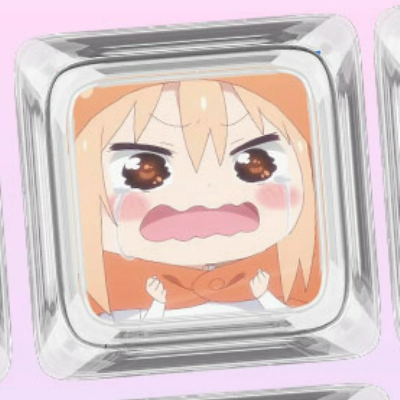 Himato! Umaru Chan Keycaps Anime Custom Artisan Point Key Cap Transparent Original Gaming Wooting Mechanical Keyboard Keycap