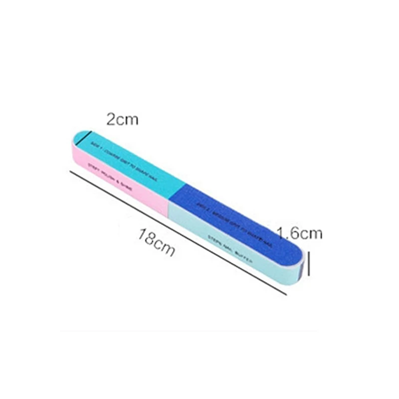 Colorful Professional Buff For Nails Six-sided Polishing Nail File Sanding Manicure Nail File Sanding Beauty Manicure Tools