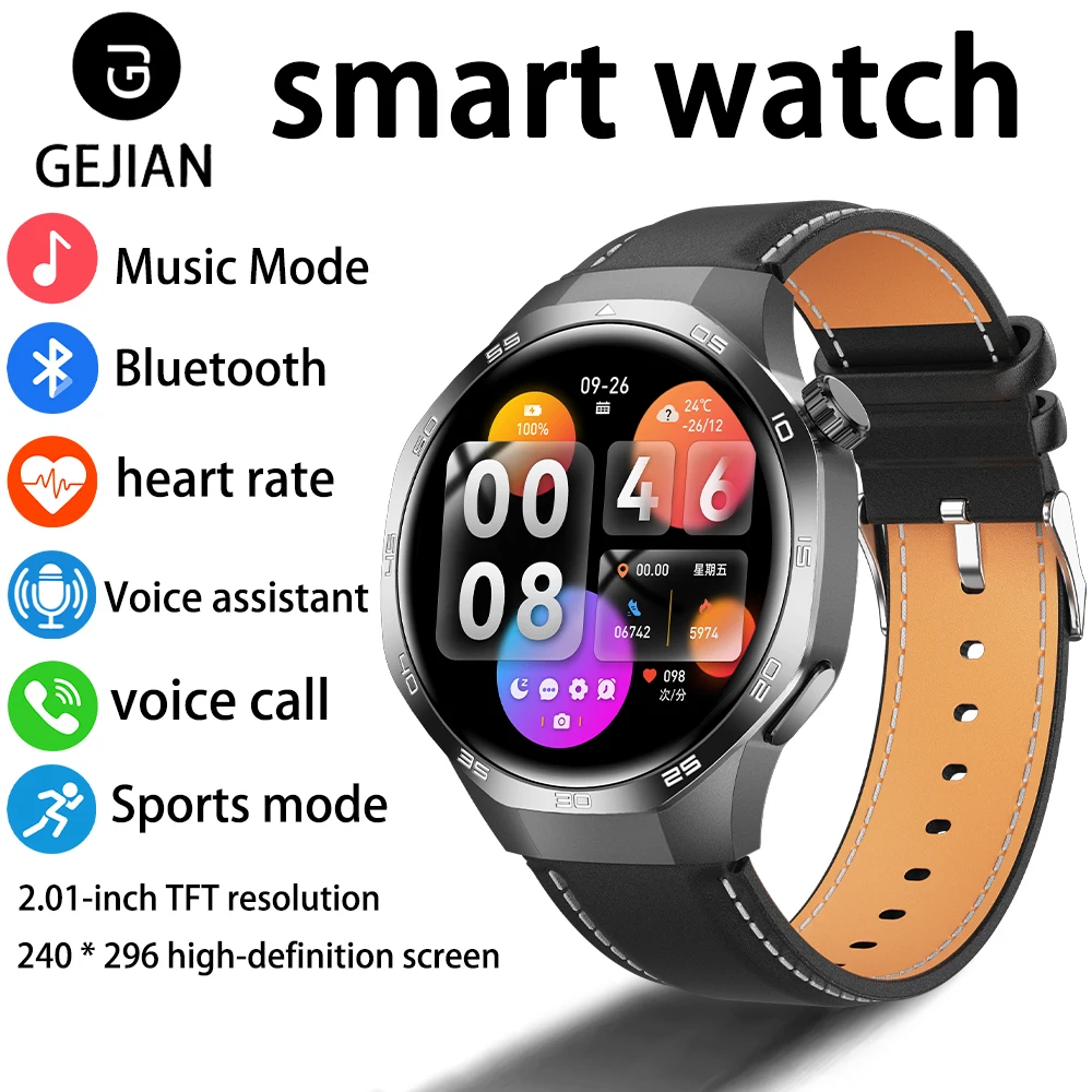 

GEJIAN мужские новые умные часы с компасом и Bluetooth-вызовом, GPS, спортивные траектории, HD-экран, спортивные часы на открытом воздухе, Android iOS, универсальные часы