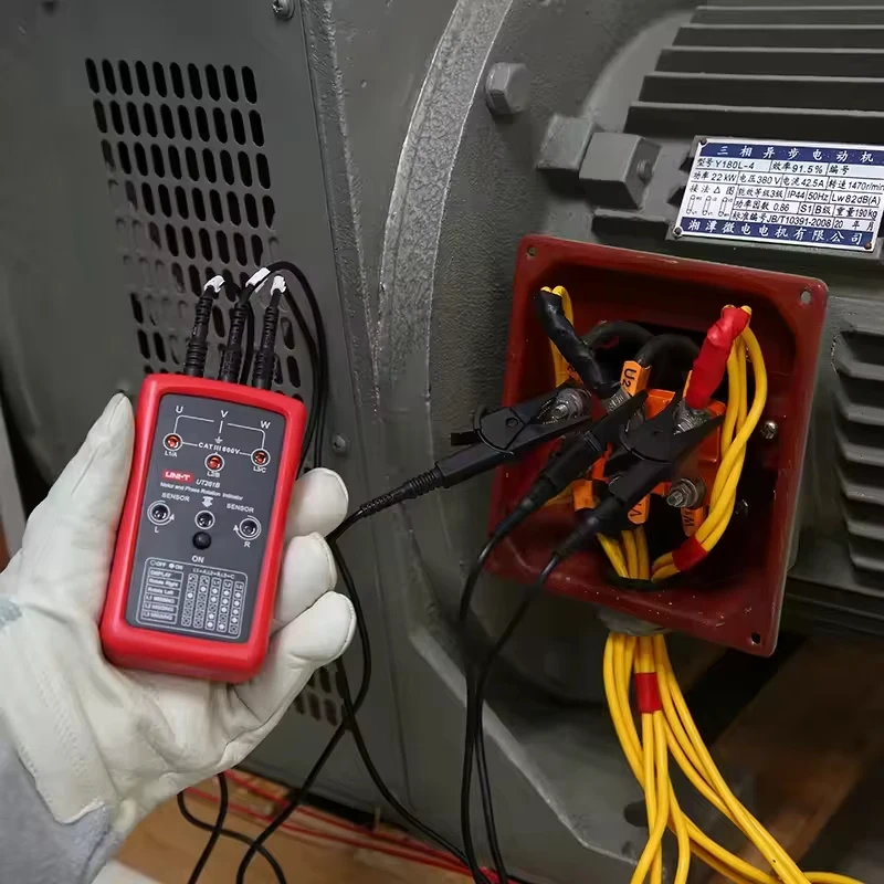 UNI-T UT261A UT261B 3 Phase Sequence Meter Phase Missing Motor Rotation Indicator AC Voltage Frequency Phase Sequence Detector