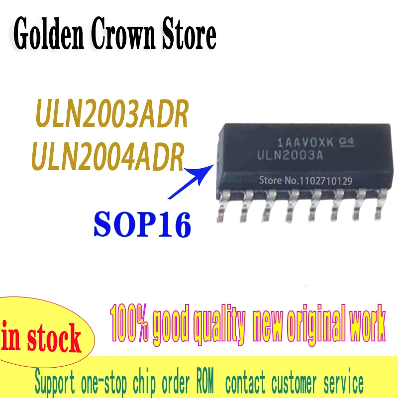 100Pcs/Lot   ULN2003ADR SOP16 ULN2003A SOP ULN2003 SMD ULN2004ADR ULN2004A ULN2004 SOP-16   New and Original In Stock