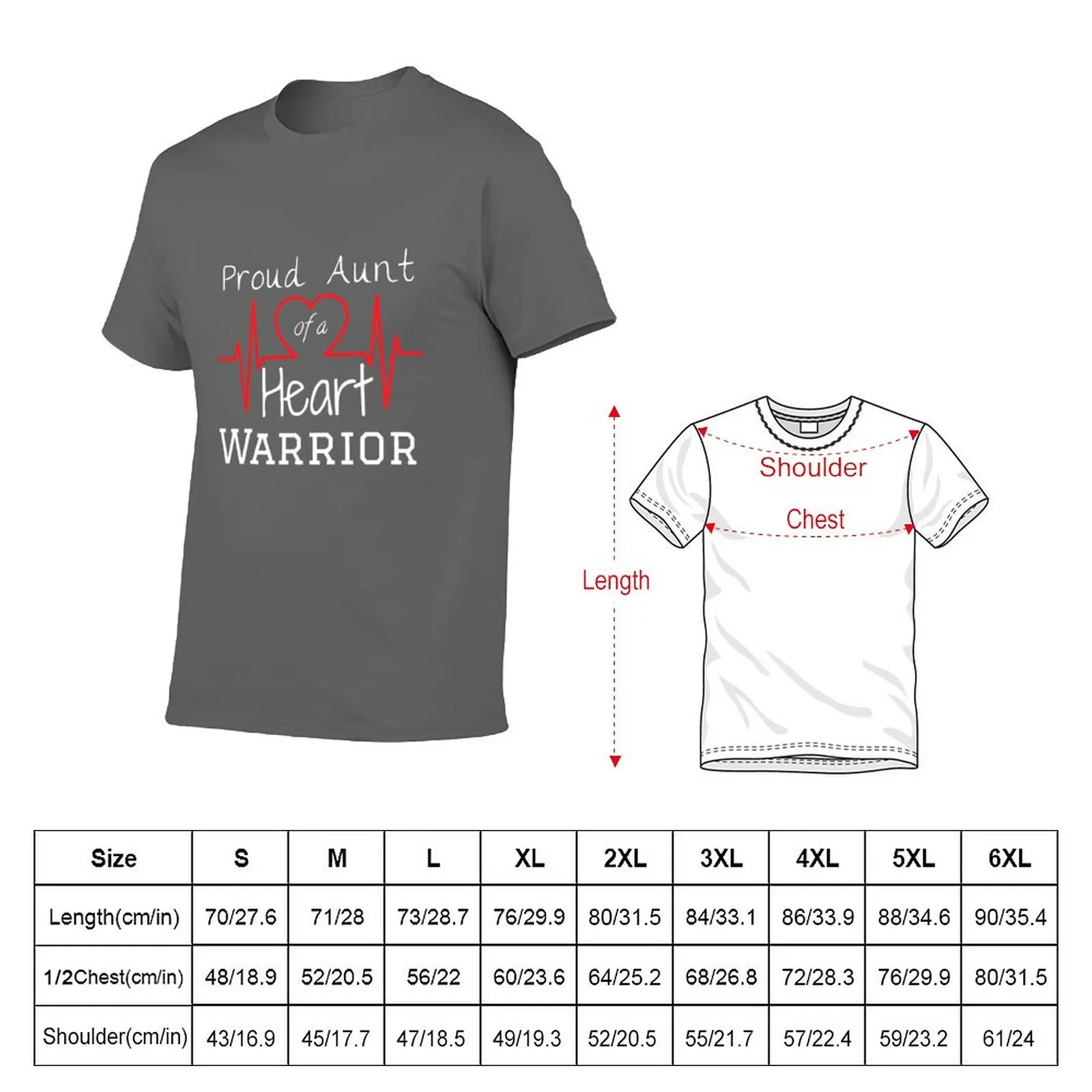 New Proud Aunt of a Heart Warrior T-Shirt summer tops tops mens tall t shirts