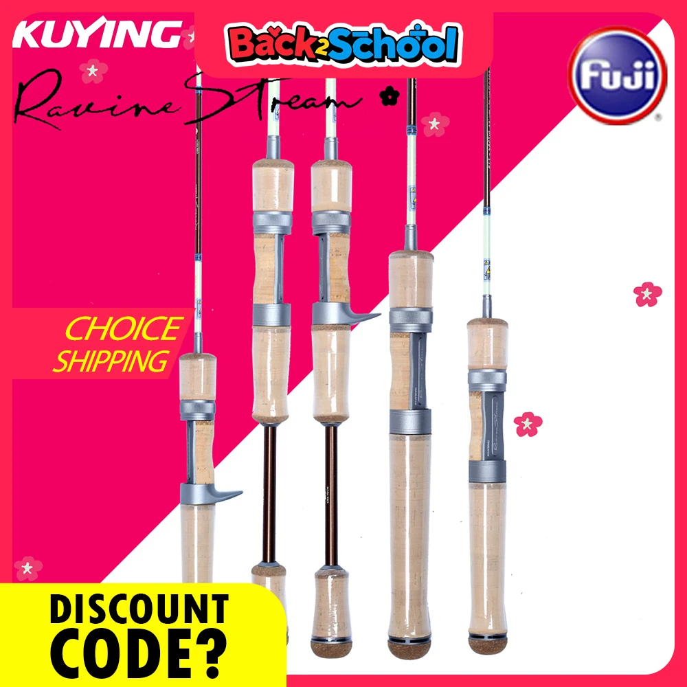 

CHOICE KUYING RAVINE Stream Rod River Fishing Spinning Casting 4'7" 4'8" 5'1" 5'2" 5'3" 6'6" Light Ultralight Super FUJI