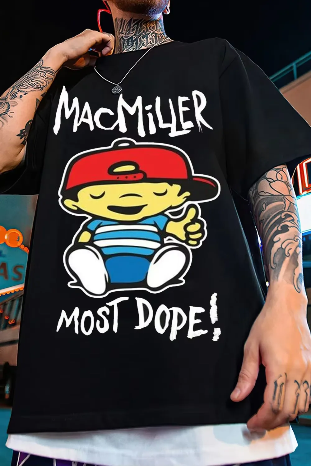 2026 New Unisex Loose Short Sleeve Tee, Mac Miller Vintage Graphic Design, Round Neck Trend Casual Top For Daily Wear