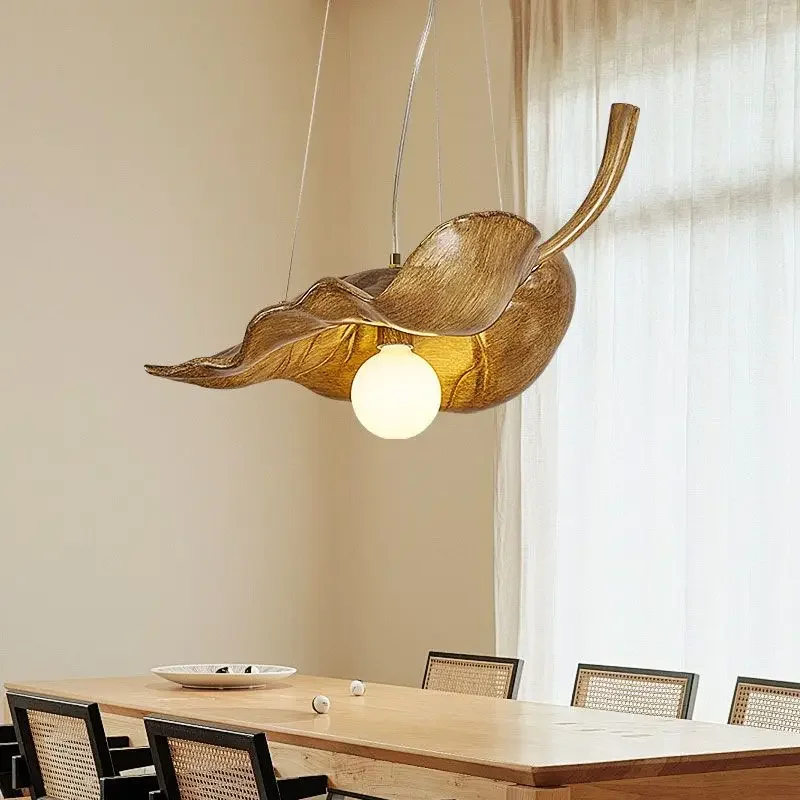 Zen Inspired Retro Leaf Restaurant Chandelier With Personalized Creativity Wabi Sabi Style Homestay