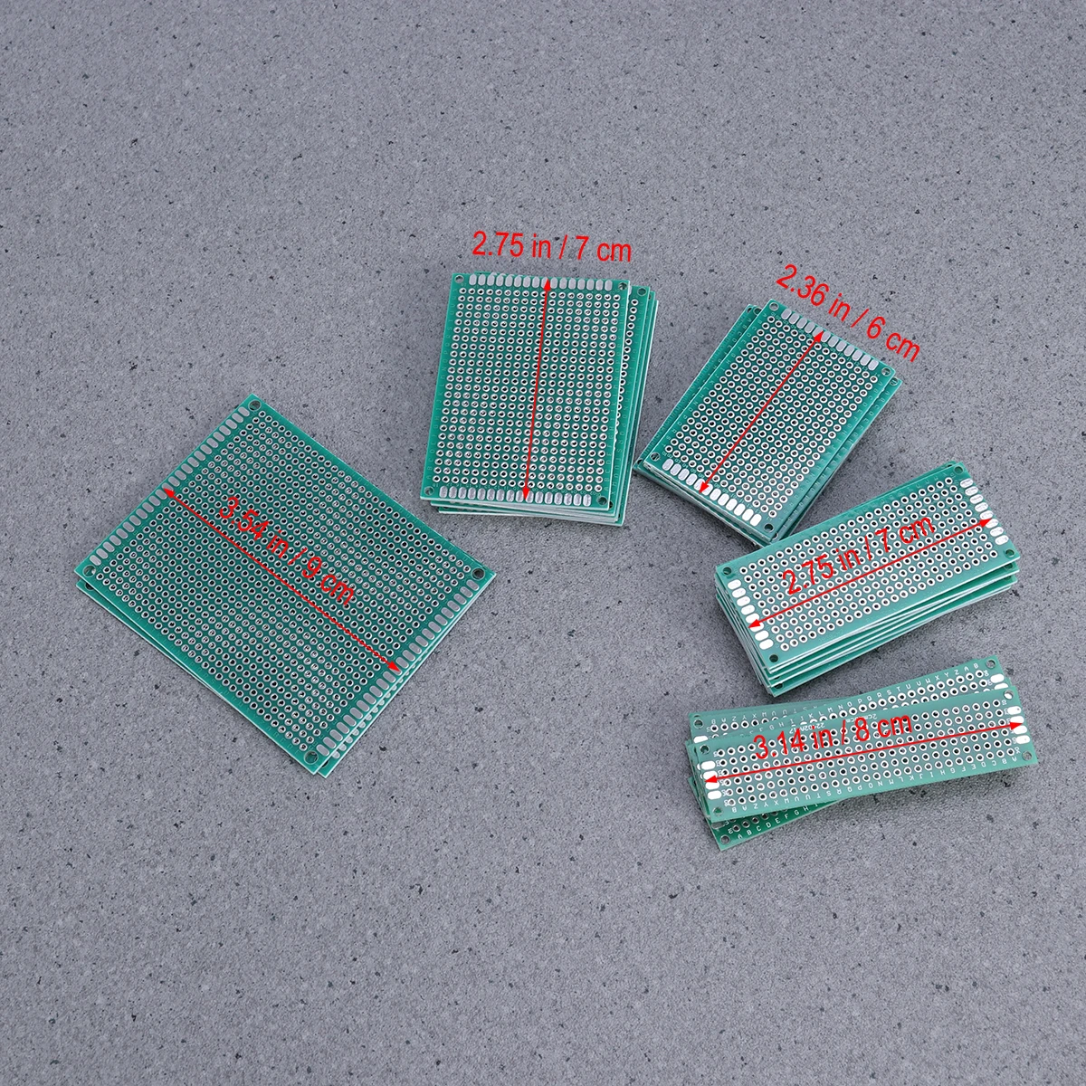 

32pcs Double Sided Pcb Boards 5 Sizes 4 Mounting Holes Pre-Tinned Holes Soldering Kit For Diy Electronic Projects Pcb Board Kit