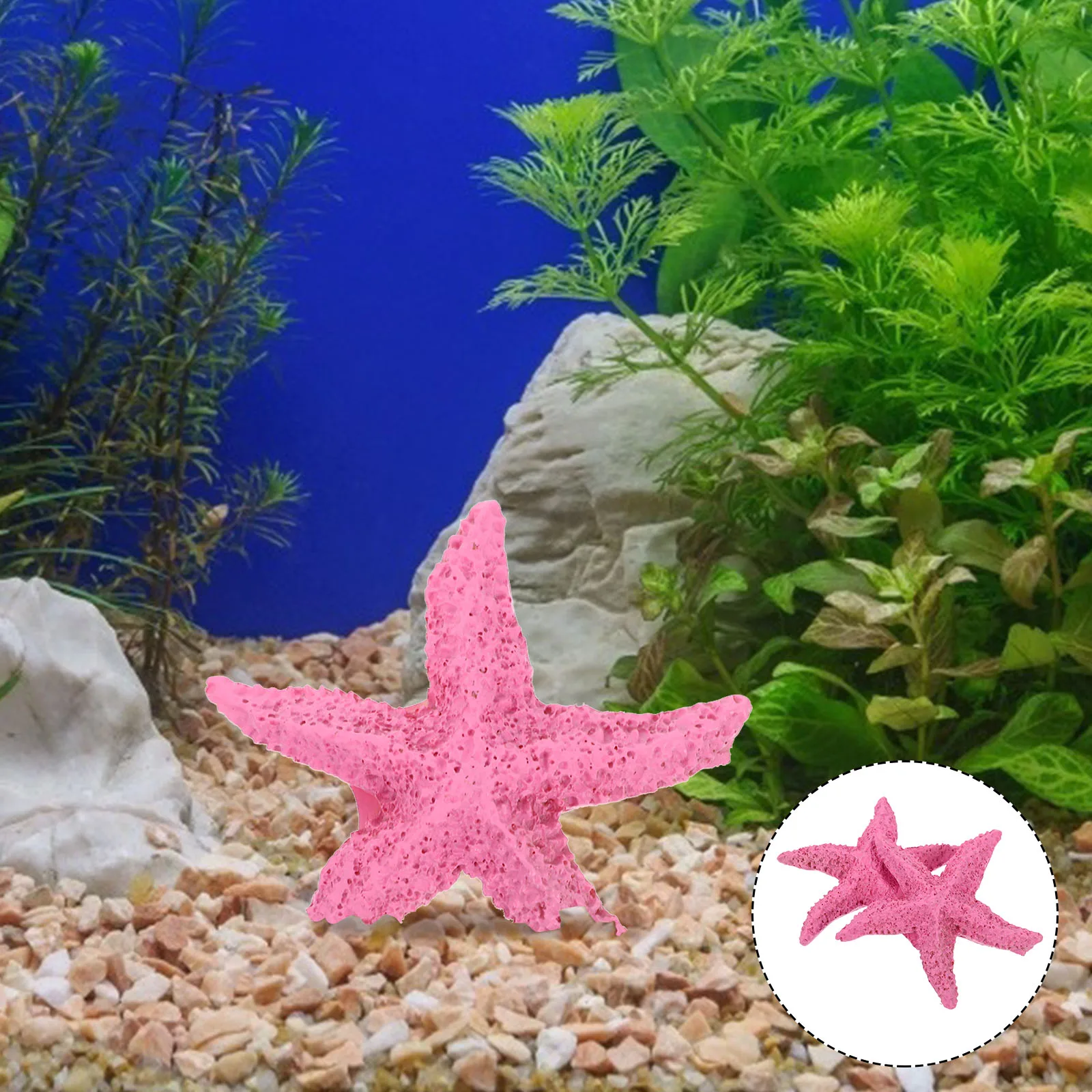 

2Pcs Resin Marine Animals Fish Tank Ornament Aquarium Landscape Decoration Artificial Marine Animals Ornament Home Decorative