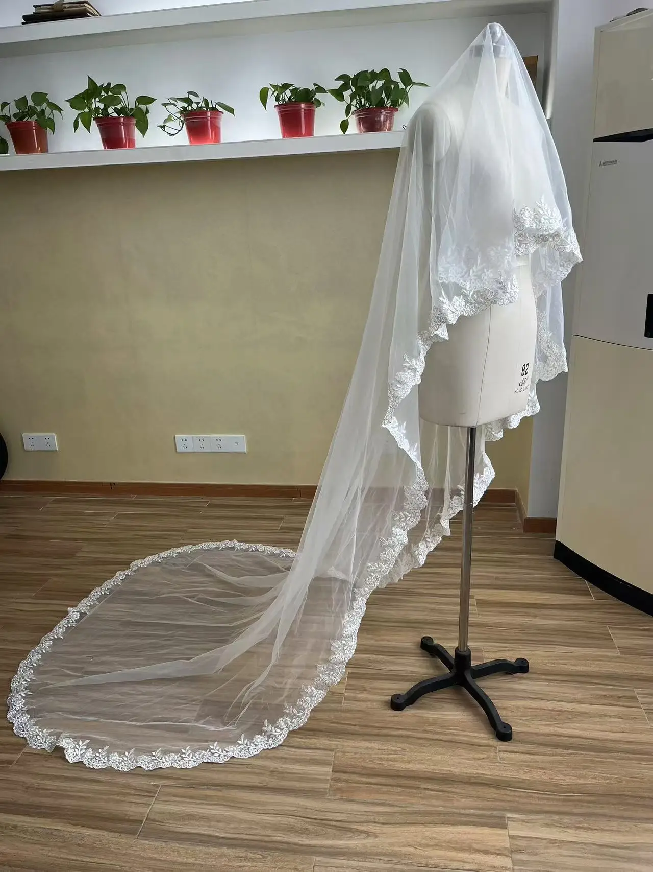 White, Ivory, Black Veil, Minimalist Veil, Bridal Wedding Veil, Combless Veil