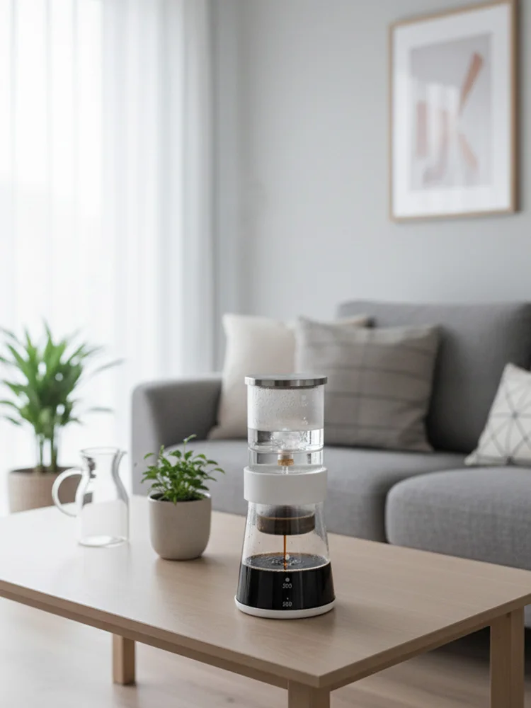 

Стеклянная капельница для кофе Koonan, приготовление льда, ручной кофейник для домашнего использования, кофейник для холодного приготовления, кофейный сервер